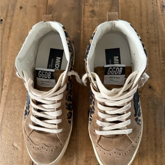 Golden Goose Leopard with black star sneakers - Picture 3 of 4